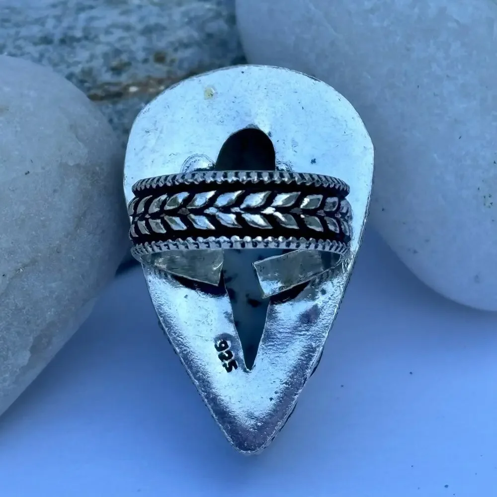 925 Sterling Dendrite Ring Size 7